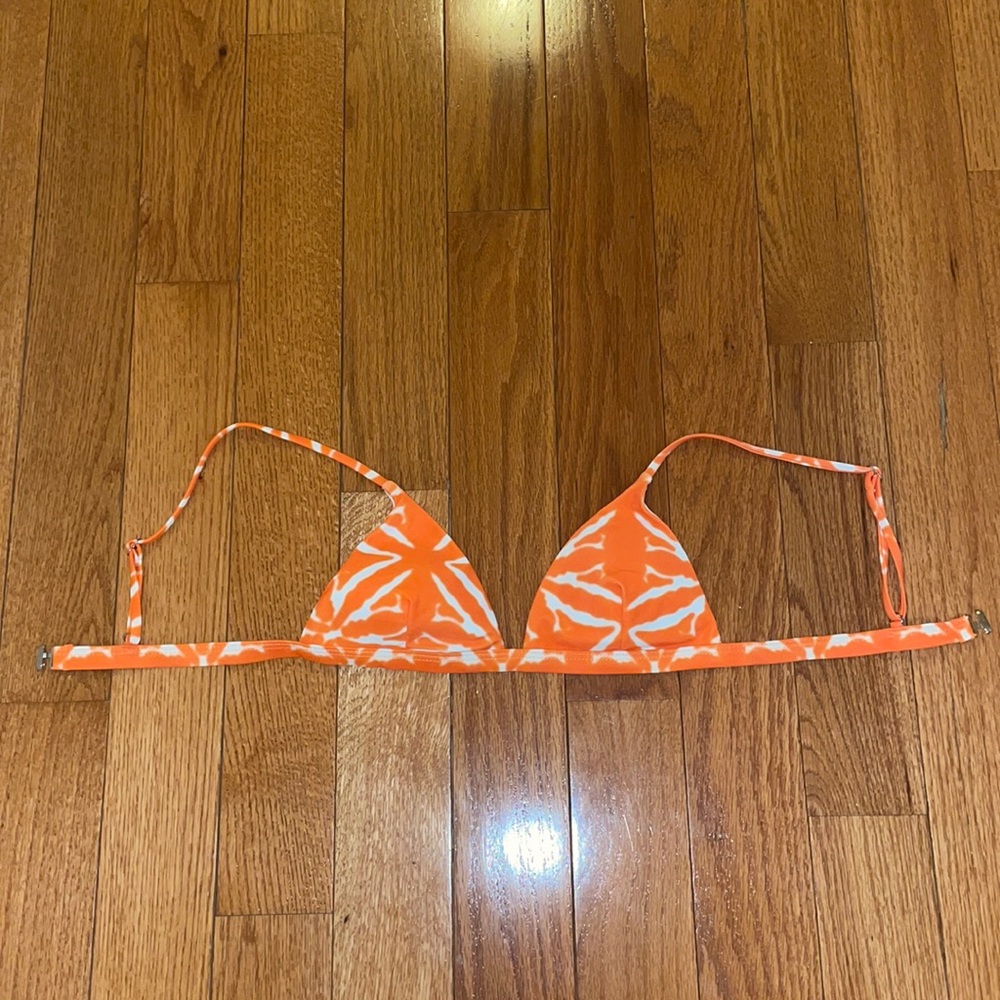 Never worn orange tie dye bikini top